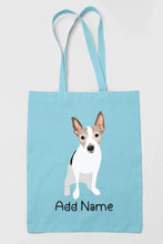 Load image into Gallery viewer, Personalized Rat Terrier Love Zippered Tote Bag-Accessories-Accessories, Bags, Dog Mom Gifts, Personalized, Rat Terrier-Zippered Tote Bag-Sky Blue-Classic-13