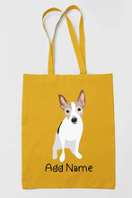 Load image into Gallery viewer, Personalized Rat Terrier Love Zippered Tote Bag-Accessories-Accessories, Bags, Dog Mom Gifts, Personalized, Rat Terrier-Zippered Tote Bag-Mustard-Classic-17