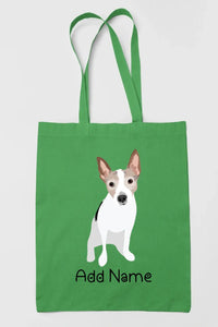 Personalized Rat Terrier Love Zippered Tote Bag-Accessories-Accessories, Bags, Dog Mom Gifts, Personalized, Rat Terrier-Zippered Tote Bag-Forest Green-Classic-18