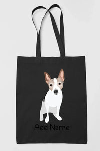 Personalized Rat Terrier Love Zippered Tote Bag-Accessories-Accessories, Bags, Dog Mom Gifts, Personalized, Rat Terrier-Zippered Tote Bag-Black-Classic-19