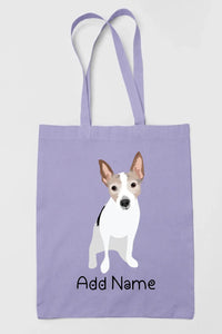 Personalized Rat Terrier Love Zippered Tote Bag-Accessories-Accessories, Bags, Dog Mom Gifts, Personalized, Rat Terrier-Zippered Tote Bag-Pastel Purple-Classic-2