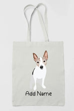 Load image into Gallery viewer, Personalized Rat Terrier Love Zippered Tote Bag-Accessories-Accessories, Bags, Dog Mom Gifts, Personalized, Rat Terrier-Zippered Tote Bag-White-Classic-3