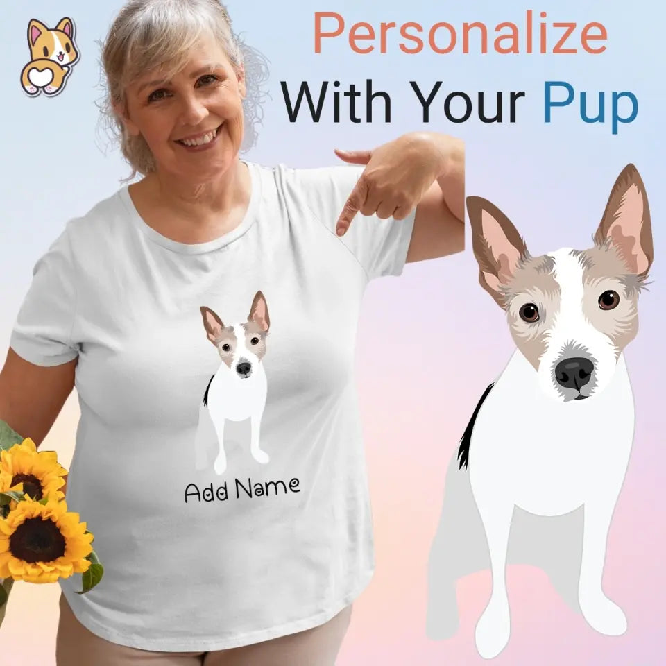 Personalized Rat Terrier Mom T Shirt for Women-Customizer-Apparel, Dog Mom Gifts, Personalized, Rat Terrier, Shirt, T Shirt-Modal T-Shirts-White-XL-1