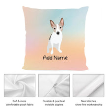 Load image into Gallery viewer, Personalized Rat Terrier Soft Plush Pillowcase-Home Decor-Dog Dad Gifts, Dog Mom Gifts, Home Decor, Personalized, Pillows, Rat Terrier-3