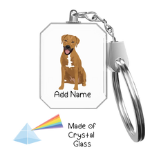 Load image into Gallery viewer, Personalized Rhodesian Ridgeback Crystal Glass Keychain-Accessories-Rhodesian Ridgeback-Crystal Keychain-Glass Crystal-One Size-2