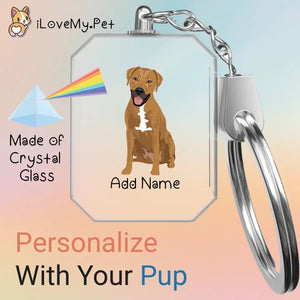 Rhodesian Ridgeback crystal-keychain-single