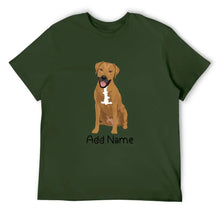 Load image into Gallery viewer, Personalized Rhodesian Ridgeback Dad Cotton T Shirt-Apparel-Apparel, Dog Dad Gifts, Personalized, Rhodesian Ridgeback, Shirt, T Shirt-Men&#39;s Cotton T Shirt-Army Green-Medium-17