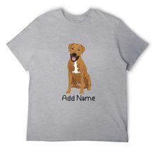 Load image into Gallery viewer, Personalized Rhodesian Ridgeback Dad Cotton T Shirt-Apparel-Apparel, Dog Dad Gifts, Personalized, Rhodesian Ridgeback, Shirt, T Shirt-Men&#39;s Cotton T Shirt-Gray-Medium-19