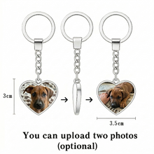 Load image into Gallery viewer, Personalized Rhodesian Ridgeback Keychain – Heart Shaped – Double-Sided Glass-Key Chain-Accessories,Keychain,Rhodesian Ridgeback,Upload Photo-2