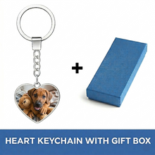 Load image into Gallery viewer, Personalized Rhodesian Ridgeback Keychain – Heart Shaped – Double-Sided Glass-Key Chain-Accessories,Keychain,Rhodesian Ridgeback,Upload Photo-3