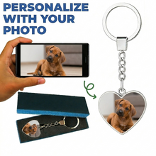 Load image into Gallery viewer, Personalized Rhodesian Ridgeback Keychain – Heart Shaped – Double-Sided Glass-Key Chain-Accessories,Keychain,Rhodesian Ridgeback,Upload Photo-4