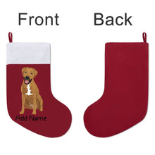 Load image into Gallery viewer, Personalized Rhodesian Ridgeback Large Christmas Stocking-Christmas Ornament-Christmas, Home Decor, Personalized, Rhodesian Ridgeback-Large Christmas Stocking-Christmas Red-One Size-3