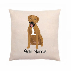Personalized Rhodesian Ridgeback Linen Pillowcase-Home Decor-Dog Dad Gifts, Dog Mom Gifts, Home Decor, Personalized, Pillows, Rhodesian Ridgeback-2