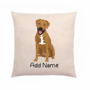 Personalized Rhodesian Ridgeback Linen Pillowcase-Home Decor-Dog Dad Gifts, Dog Mom Gifts, Home Decor, Personalized, Pillows, Rhodesian Ridgeback-Linen Pillow Case-Cotton-Linen-12"x12"-2