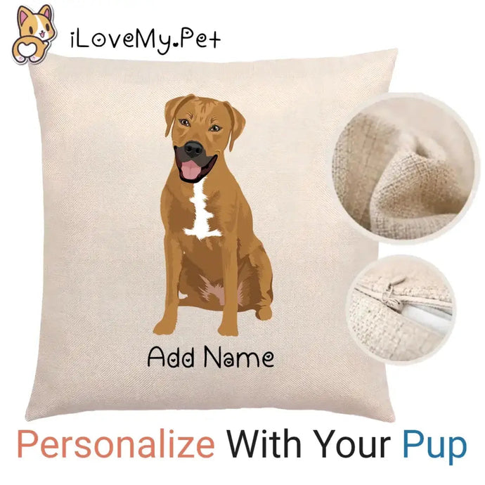 Personalized Rhodesian Ridgeback Linen Pillowcase-Home Decor-Dog Dad Gifts, Dog Mom Gifts, Home Decor, Personalized, Pillows, Rhodesian Ridgeback-1