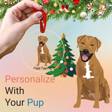 Load image into Gallery viewer, Rhodesian Ridgeback christmas-tree-ornament-single