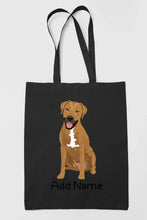 Load image into Gallery viewer, Personalized Rhodesian Ridgeback Love Zippered Tote Bag-Accessories-Accessories, Bags, Dog Mom Gifts, Personalized, Rhodesian Ridgeback-19