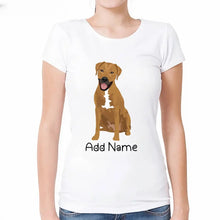 Load image into Gallery viewer, Personalized Rhodesian Ridgeback Mom T Shirt for Women-Customizer-Apparel, Dog Mom Gifts, Personalized, Rhodesian Ridgeback, Shirt, T Shirt-2