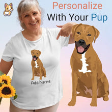 Load image into Gallery viewer, Personalized Rhodesian Ridgeback Mom T Shirt for Women-Customizer-Apparel, Dog Mom Gifts, Personalized, Rhodesian Ridgeback, Shirt, T Shirt-Modal T-Shirts-White-Small-1
