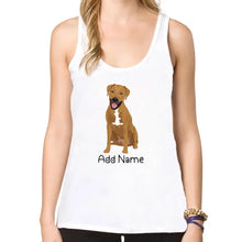 Load image into Gallery viewer, Personalized Rhodesian Ridgeback Mom Yoga Tank Top-Shirts &amp; Tops-Apparel, Dog Mom Gifts, Rhodesian Ridgeback, Shirt, T Shirt-Yoga Tank Top-White-L - Fitting-2