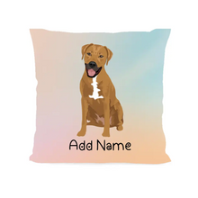 Load image into Gallery viewer, Personalized Rhodesian Ridgeback Soft Plush Pillowcase-Home Decor-Dog Dad Gifts, Dog Mom Gifts, Home Decor, Personalized, Pillows, Rhodesian Ridgeback-Soft Plush Pillowcase-As Selected-12&quot;x12&quot;-2