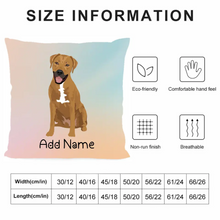 Load image into Gallery viewer, Personalized Rhodesian Ridgeback Soft Plush Pillowcase-Home Decor-Dog Dad Gifts, Dog Mom Gifts, Home Decor, Personalized, Pillows, Rhodesian Ridgeback-4