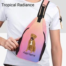 Load image into Gallery viewer, Personalized Rhodesian Ridgeback Unisex Sling Bag Backpack-Accessories-Rhodesian Ridgeback-Unisex Sling Bag Backpack-Tropical Radiance-One Size-18