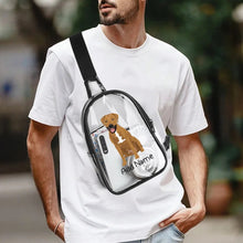 Load image into Gallery viewer, Personalized Rhodesian Ridgeback Unisex Transparent Sling Bag-Accessories-Rhodesian Ridgeback-Unisex Transparent Sling Bag-Transparent-One Size-4