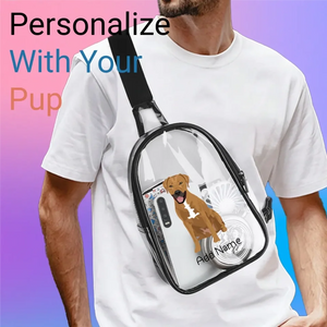 Rhodesian Ridgeback transparent-sling-bag-single