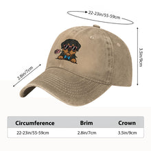 Load image into Gallery viewer, Personalized Rottweiler Baseball Cap - Romeo Rottweiler Design - Match Your Dog's Coat Color-Hats &amp; Caps-Accessories,Baseball Caps,Dog Mom Gifts-7