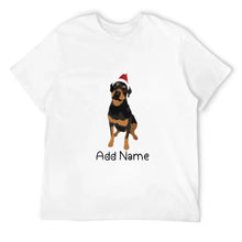 Load image into Gallery viewer, Personalized Rottweiler Dad Cotton T Shirt-Apparel-Apparel, Dog Dad Gifts, Personalized, Rottweiler, Shirt, T Shirt-Men&#39;s Cotton T Shirt-White-Medium-10