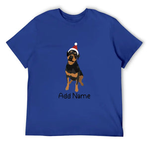 Personalized Rottweiler Dad Cotton T Shirt-Apparel-Apparel, Dog Dad Gifts, Personalized, Rottweiler, Shirt, T Shirt-Men's Cotton T Shirt-Blue-Medium-11
