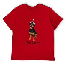 Load image into Gallery viewer, Personalized Rottweiler Dad Cotton T Shirt-Apparel-Apparel, Dog Dad Gifts, Personalized, Rottweiler, Shirt, T Shirt-Men&#39;s Cotton T Shirt-Red-Medium-14
