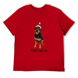 Personalized Rottweiler Dad Cotton T Shirt-Apparel-Apparel, Dog Dad Gifts, Personalized, Rottweiler, Shirt, T Shirt-Men's Cotton T Shirt-Red-Medium-14