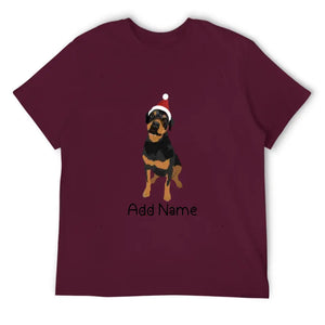 Personalized Rottweiler Dad Cotton T Shirt-Apparel-Apparel, Dog Dad Gifts, Personalized, Rottweiler, Shirt, T Shirt-Men's Cotton T Shirt-Maroon-Medium-15