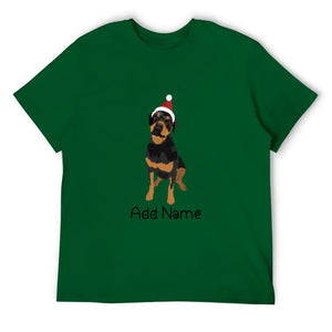 Personalized Rottweiler Dad Cotton T Shirt-Apparel-Apparel, Dog Dad Gifts, Personalized, Rottweiler, Shirt, T Shirt-Men's Cotton T Shirt-Green-Medium-16