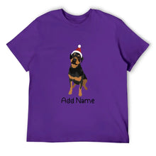 Load image into Gallery viewer, Personalized Rottweiler Dad Cotton T Shirt-Apparel-Apparel, Dog Dad Gifts, Personalized, Rottweiler, Shirt, T Shirt-Men&#39;s Cotton T Shirt-Purple-Medium-18