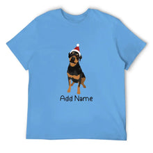 Load image into Gallery viewer, Personalized Rottweiler Dad Cotton T Shirt-Apparel-Apparel, Dog Dad Gifts, Personalized, Rottweiler, Shirt, T Shirt-Men&#39;s Cotton T Shirt-Sky Blue-Medium-2