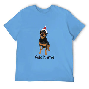 Personalized Rottweiler Dad Cotton T Shirt-Apparel-Apparel, Dog Dad Gifts, Personalized, Rottweiler, Shirt, T Shirt-Men's Cotton T Shirt-Sky Blue-Medium-2