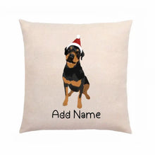 Load image into Gallery viewer, Personalized Rottweiler Linen Pillowcase-Linen Pillow Case-Cotton-Linen-16"x16"