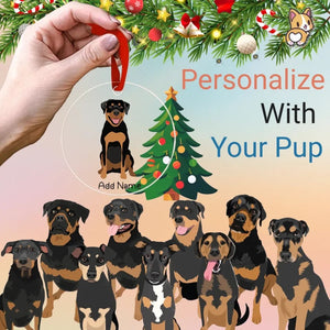 rottweilers christmas-tree-ornament-multi