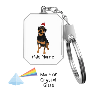 Personalized Rottweiler Love Crystal Glass Keychain-Accessories-Rottweiler-Crystal Keychain-Glass Crystal-One Size-2