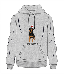 Personalized Rottweiler Love Men's Warm Hoodie Sweatshirt-Apparel-Apparel, Dog Dad Gifts, Hoodie, Personalized, Rottweiler, Sweatshirt-Men's Warm Hoodie Sweatshirt-Gray-S-10