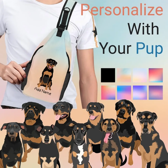 rottweilers sling-bag-multi