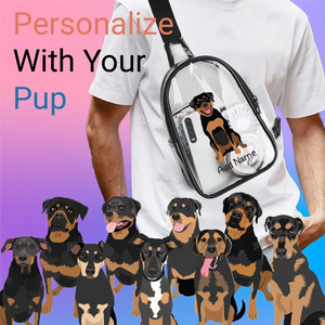 rottweilers transparent-sling-bag-multi