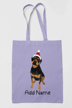 Load image into Gallery viewer, Personalized Rottweiler Love Zippered Tote Bag-Accessories-Accessories, Bags, Dog Mom Gifts, Personalized, Rottweiler-Zippered Tote Bag-Pastel Purple-Classic-2