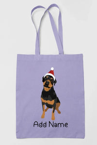 Personalized Rottweiler Love Zippered Tote Bag-Accessories-Accessories, Bags, Dog Mom Gifts, Personalized, Rottweiler-Zippered Tote Bag-Pastel Purple-Classic-2