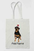 Load image into Gallery viewer, Personalized Rottweiler Love Zippered Tote Bag-Accessories-Accessories, Bags, Dog Mom Gifts, Personalized, Rottweiler-3