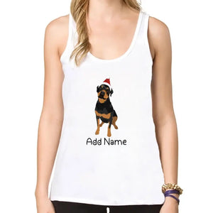 Personalized Rottweiler Mom Yoga Tank Top-Shirts & Tops-Apparel, Dog Mom Gifts, Rottweiler, Shirt, T Shirt-Yoga Tank Top-White-L - Fitting-2