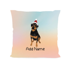 Personalized Rottweiler Soft Plush Pillowcase-Home Decor-Dog Dad Gifts, Dog Mom Gifts, Home Decor, Personalized, Pillows, Rottweiler-Soft Plush Pillowcase-As Selected-12"x12"-2